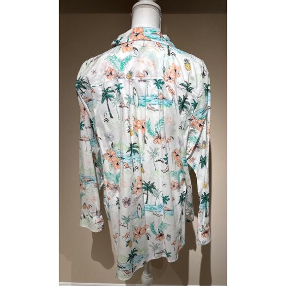 Talbots 100% Cotton Long Sleeve Button Down Shirt 2X - Picture 2 of 4